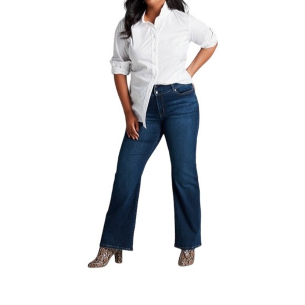 Lane Bryant High-Rise Boot Jeans, Tighter Tummy Fit, Dark Wash - Size 18L (NWOT)